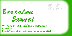 bertalan samuel business card